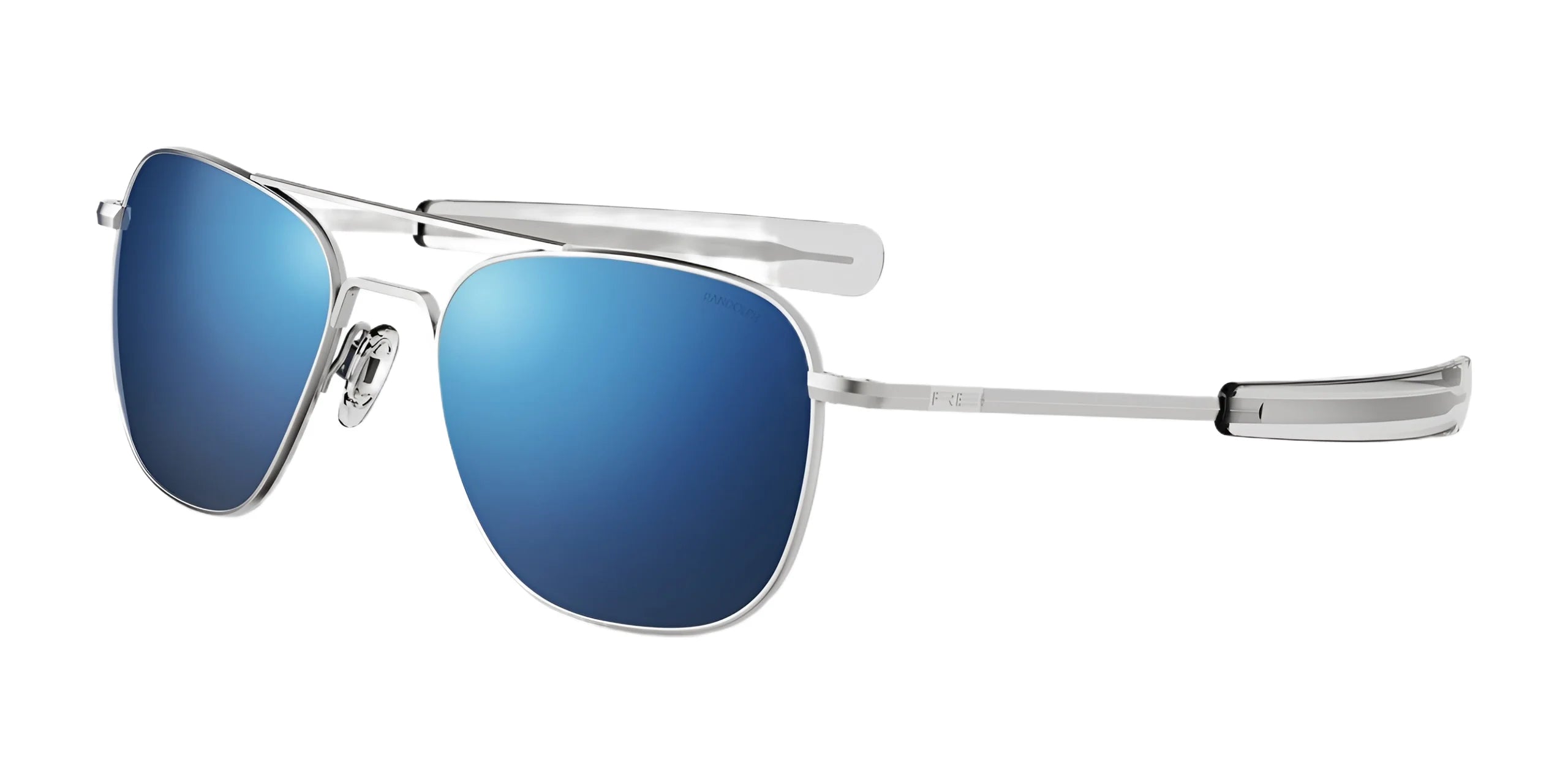 Randolph AVIATOR Sunglasses | Size 55 / Bright Chrome / American Gray Glass (Polarized)